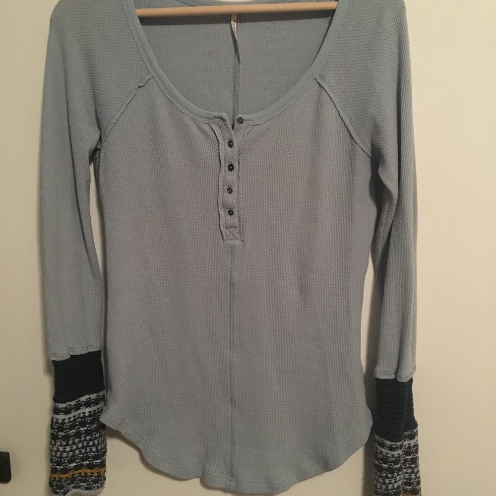 Free People Waffle Knit long sleeve